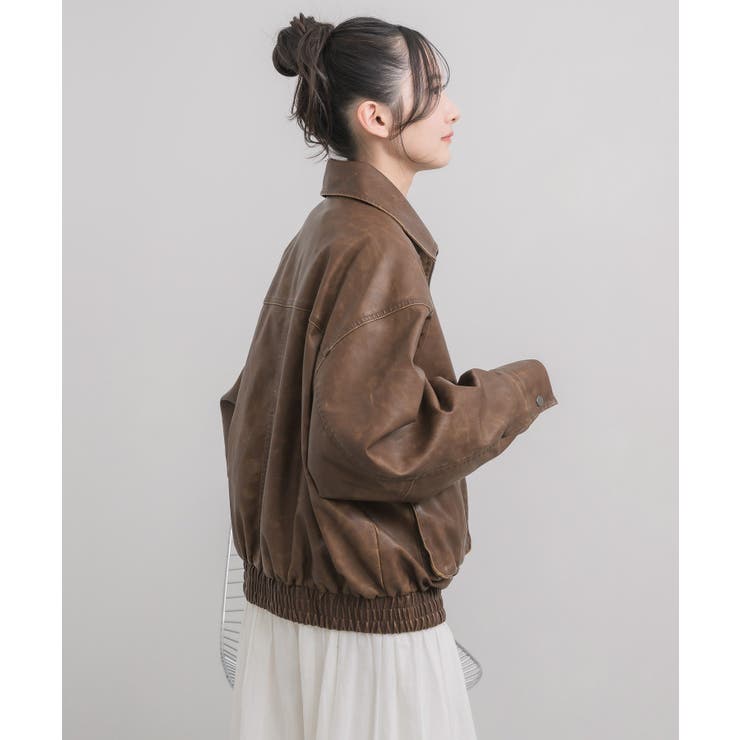 ヴィンテージライクFレザーJK | RETRO GIRL | 詳細画像16 