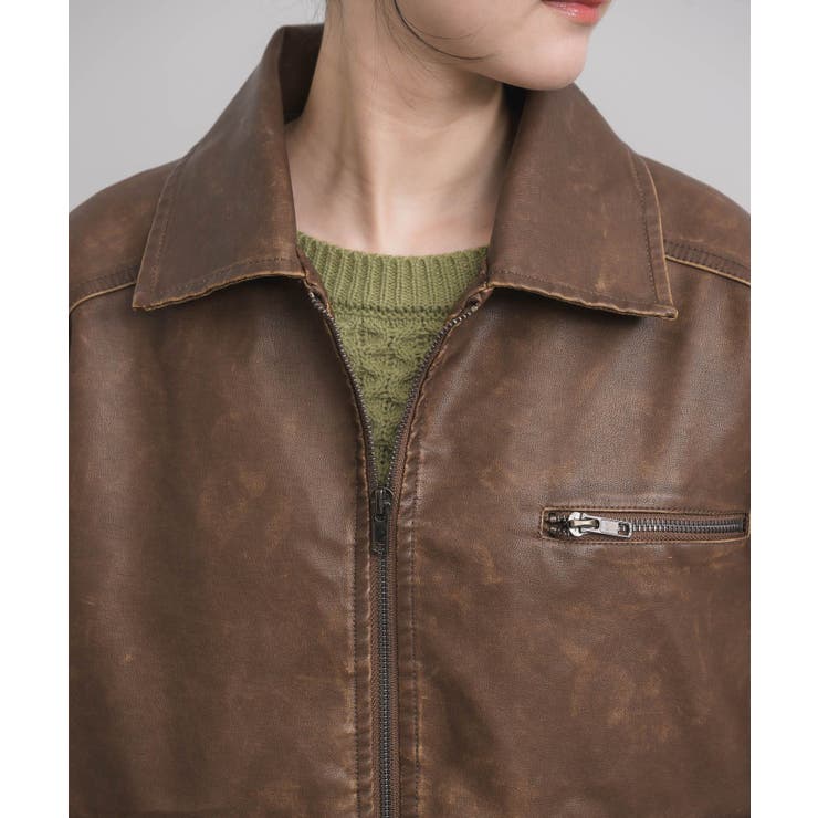 ヴィンテージライクFレザーJK | RETRO GIRL | 詳細画像19 