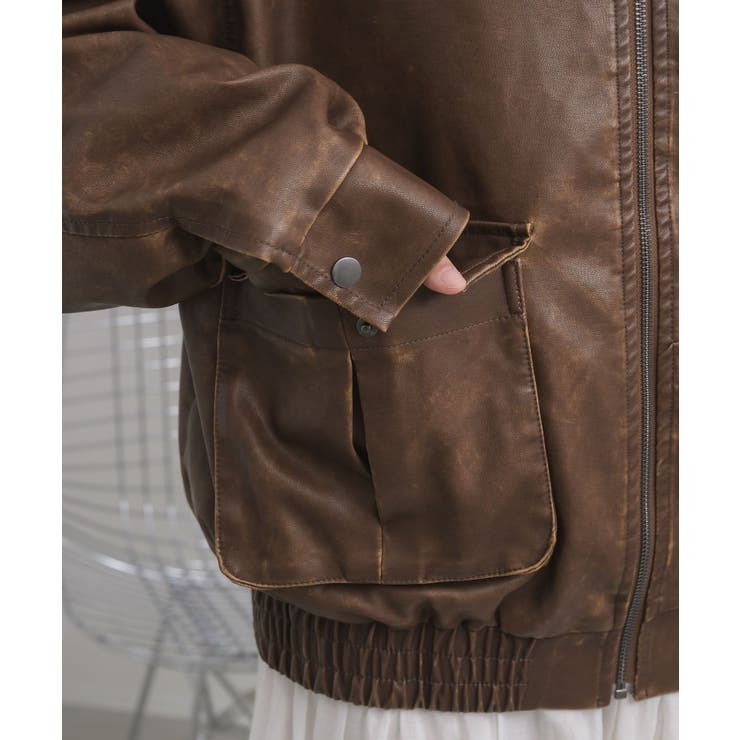 ヴィンテージライクFレザーJK | RETRO GIRL | 詳細画像24 