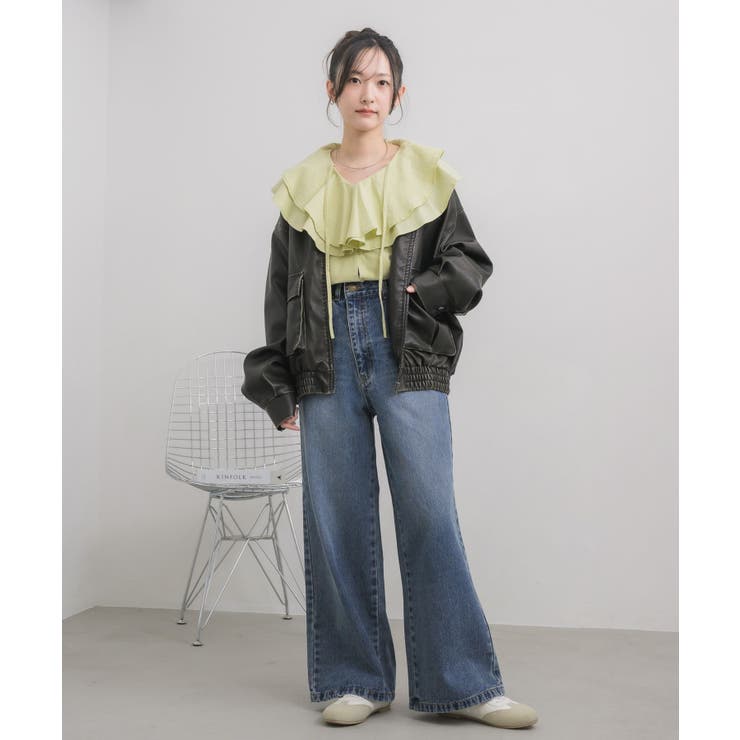 ヴィンテージライクFレザーJK | RETRO GIRL | 詳細画像3 