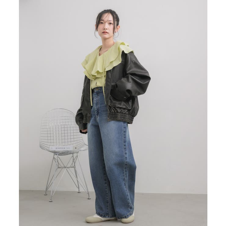 ヴィンテージライクFレザーJK | RETRO GIRL | 詳細画像6 