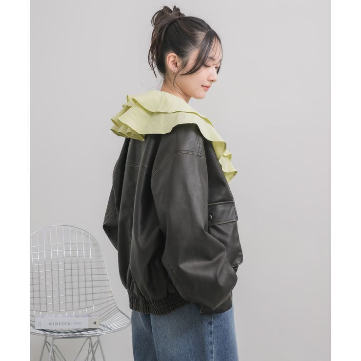 ヴィンテージライクFレザーJK | RETRO GIRL | 詳細画像8 