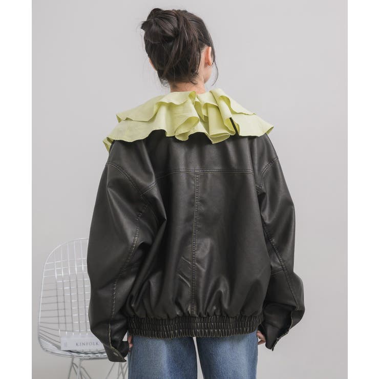 ヴィンテージライクFレザーJK | RETRO GIRL | 詳細画像9 