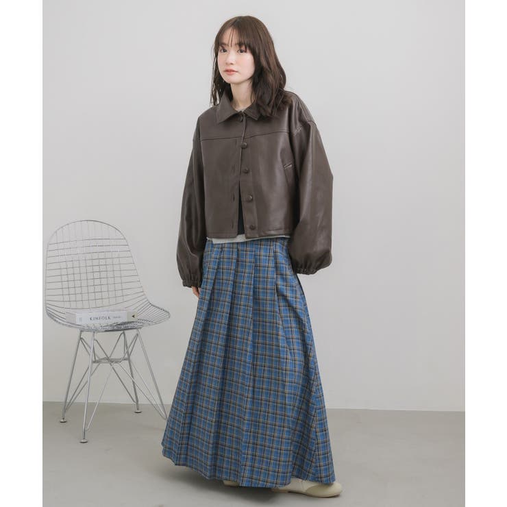 Fレザーショートブルゾン | RETRO GIRL | 詳細画像13 