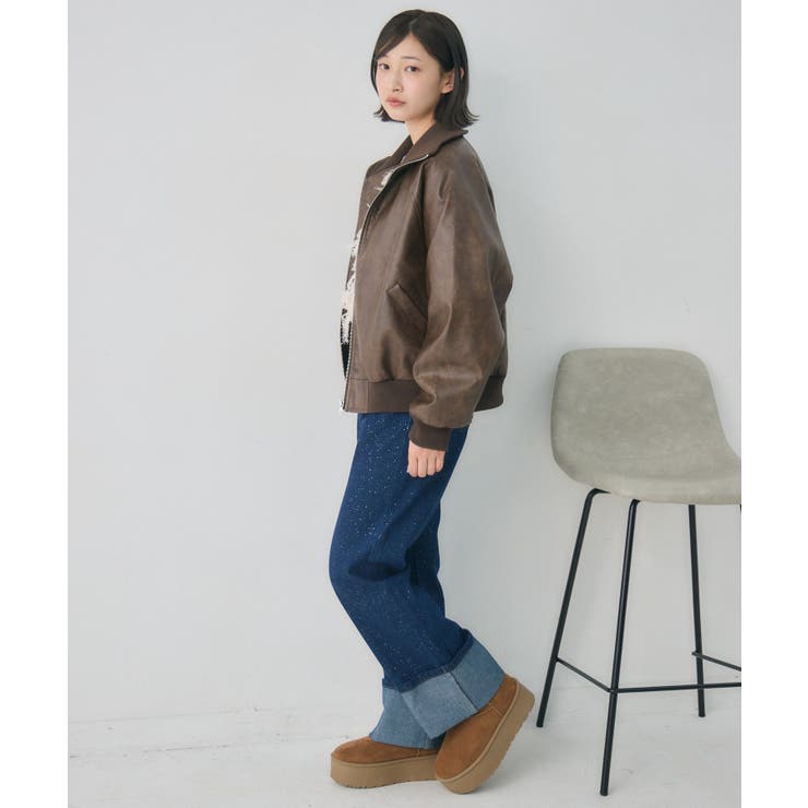 リブカラーレザーBZ | RETRO GIRL | 詳細画像6 