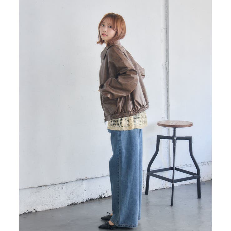 WZIPレザーブルゾン | RETRO GIRL | 詳細画像15 