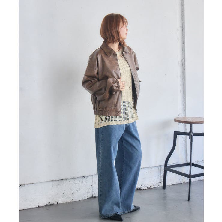 WZIPレザーブルゾン | RETRO GIRL | 詳細画像17 