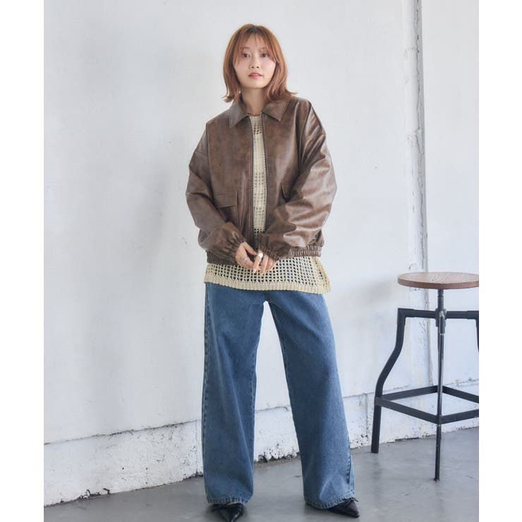 WZIPレザーブルゾン | RETRO GIRL | 詳細画像18 