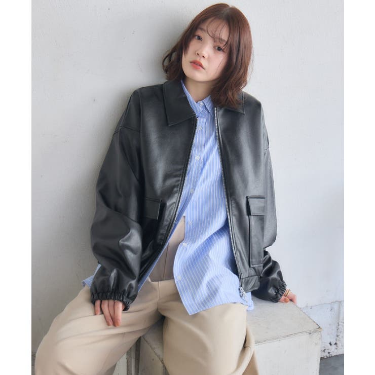 WZIPレザーブルゾン | RETRO GIRL | 詳細画像2 