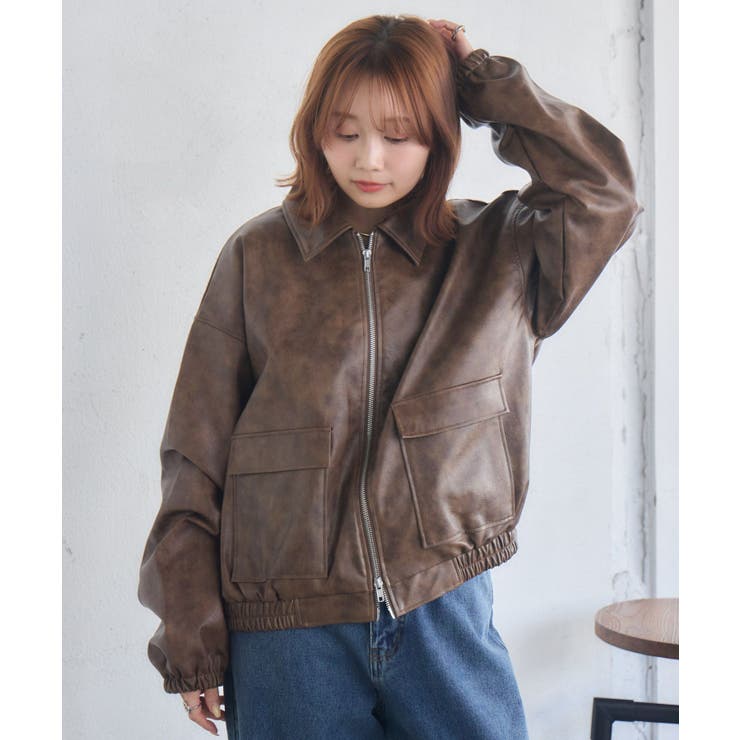 WZIPレザーブルゾン | RETRO GIRL | 詳細画像21 