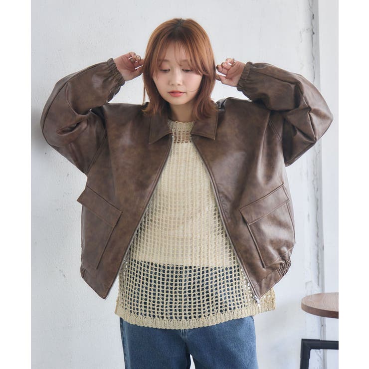 WZIPレザーブルゾン | RETRO GIRL | 詳細画像23 