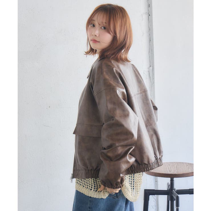 WZIPレザーブルゾン | RETRO GIRL | 詳細画像24 