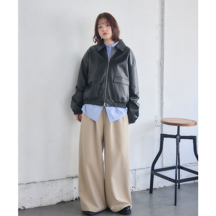 WZIPレザーブルゾン | RETRO GIRL | 詳細画像3 