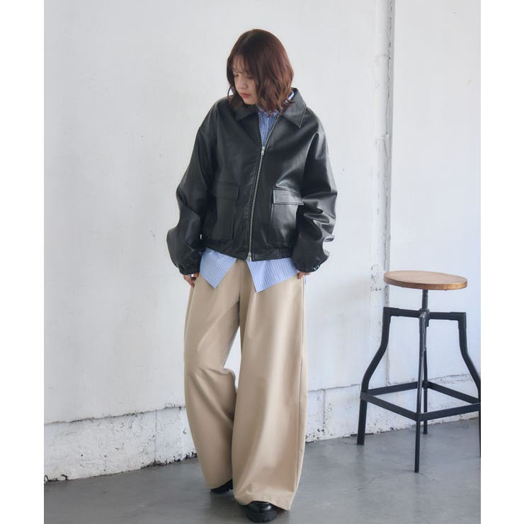 WZIPレザーブルゾン | RETRO GIRL | 詳細画像4 