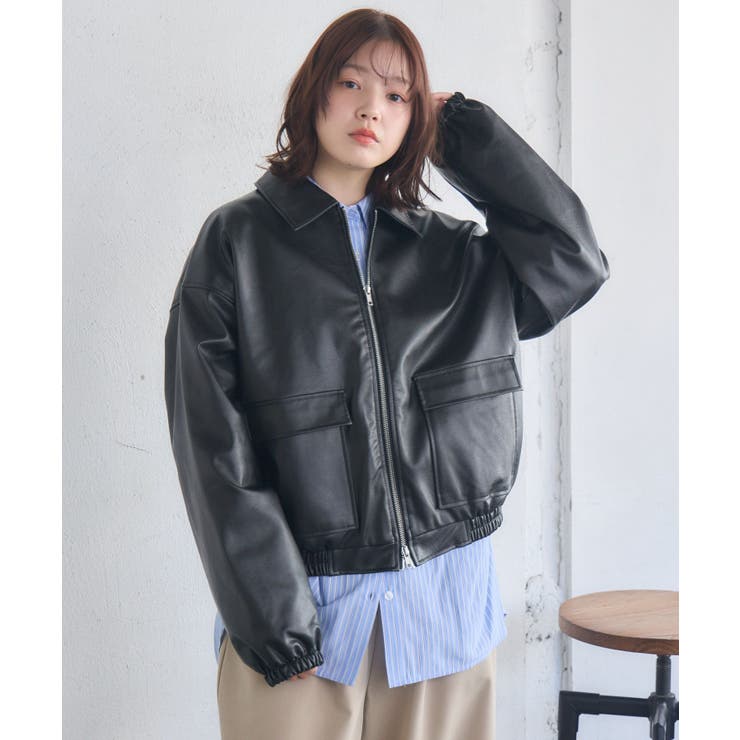 WZIPレザーブルゾン | RETRO GIRL | 詳細画像8 