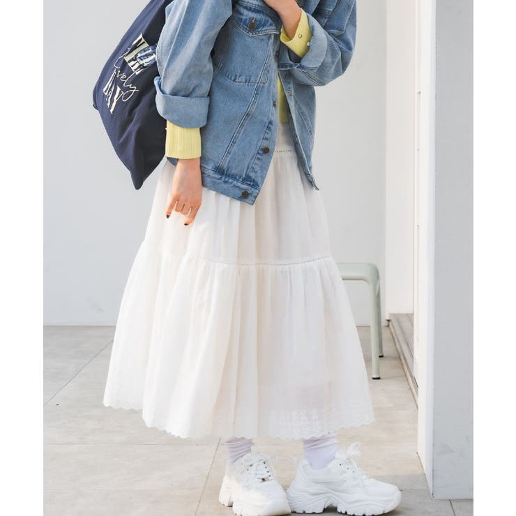 コットンレースフレアSK | RETRO GIRL | 詳細画像1 