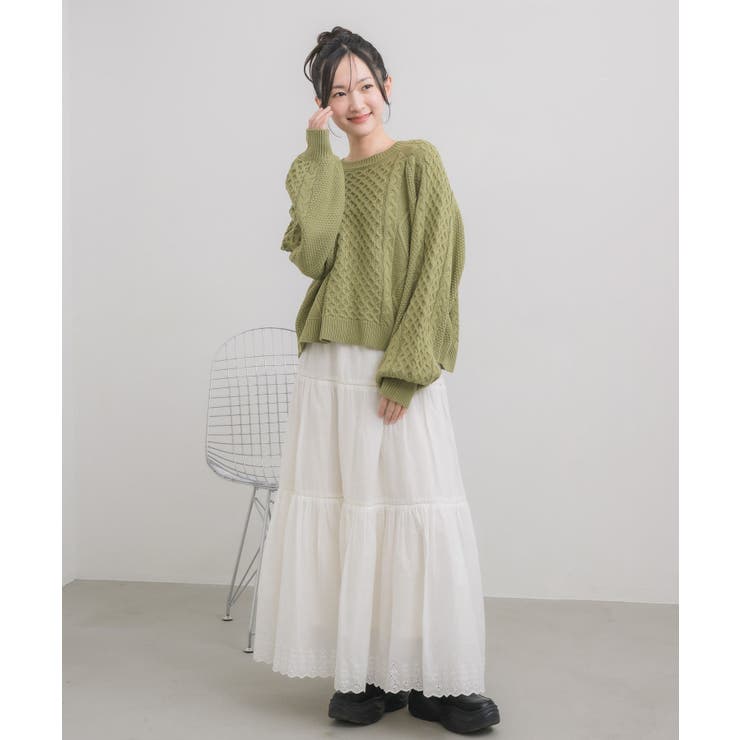 コットンレースフレアSK | RETRO GIRL | 詳細画像15 