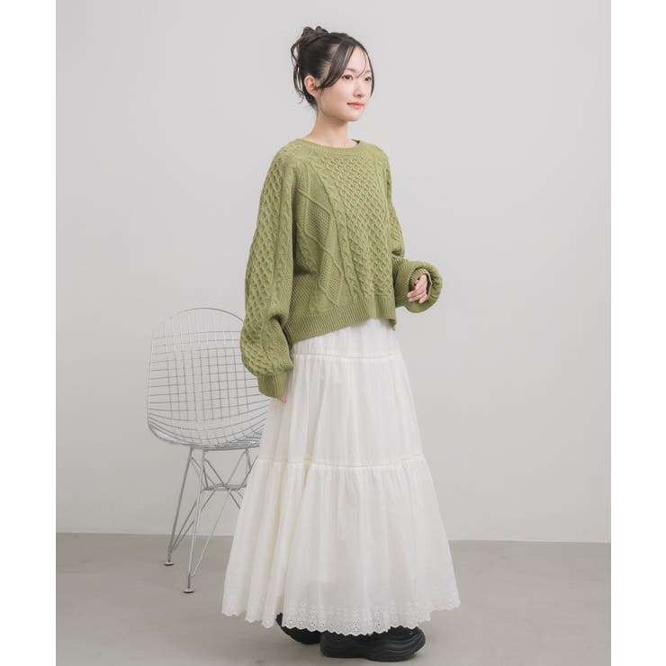 コットンレースフレアSK | RETRO GIRL | 詳細画像16 