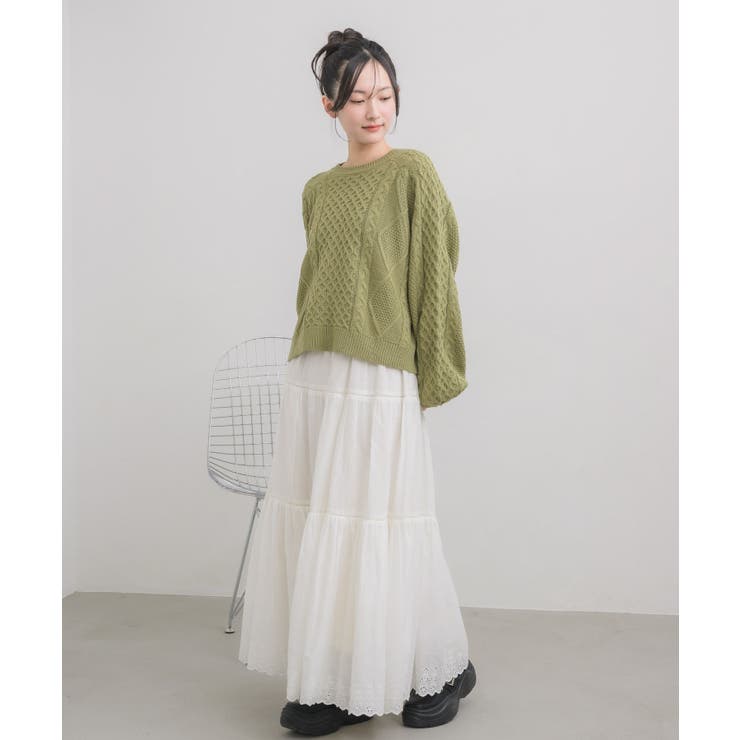 コットンレースフレアSK | RETRO GIRL | 詳細画像18 