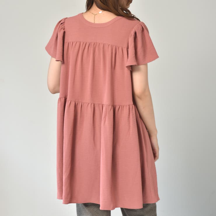 ◎RETRO GIRL◎ 袖フレア2WAYチュニックBL[品番：RTGW0004506