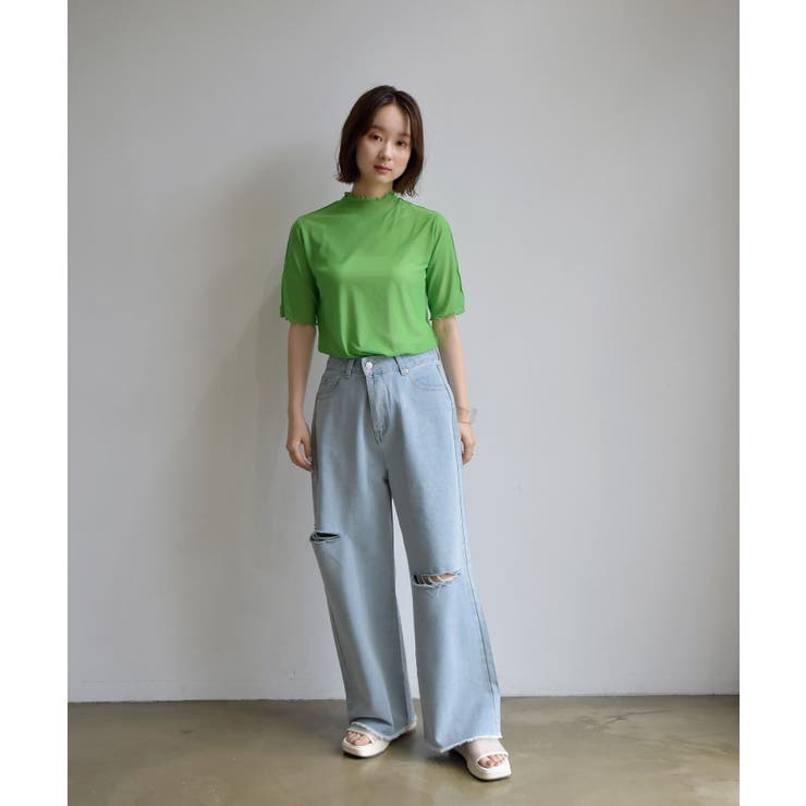 シアーHN5分袖Tee | RETRO GIRL | 詳細画像19 