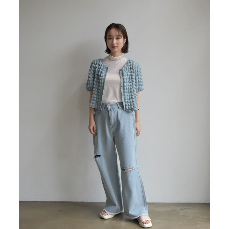 シアーHN5分袖Tee | RETRO GIRL | 詳細画像2 