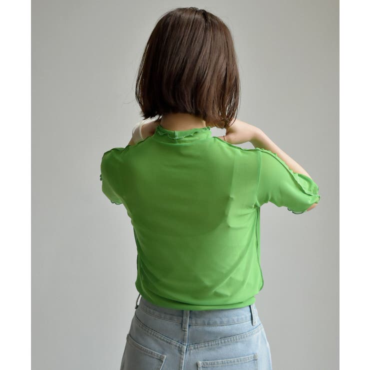 シアーHN5分袖Tee | RETRO GIRL | 詳細画像31 