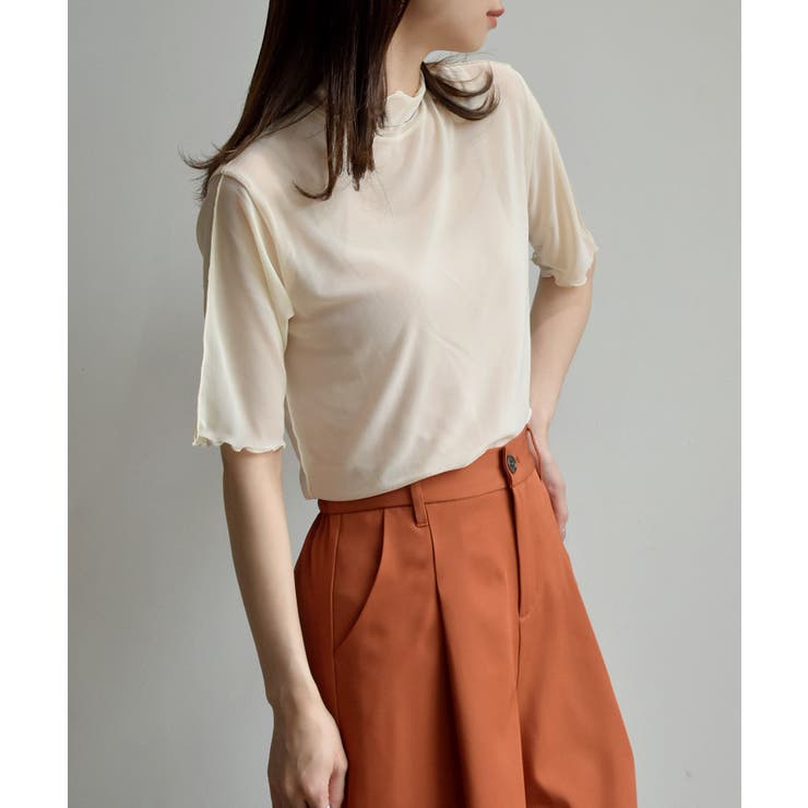 WHT4 | シアーHN5分袖Tee | RETRO GIRL