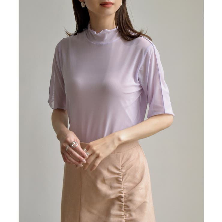 PPL1 | シアーHN5分袖Tee | RETRO GIRL