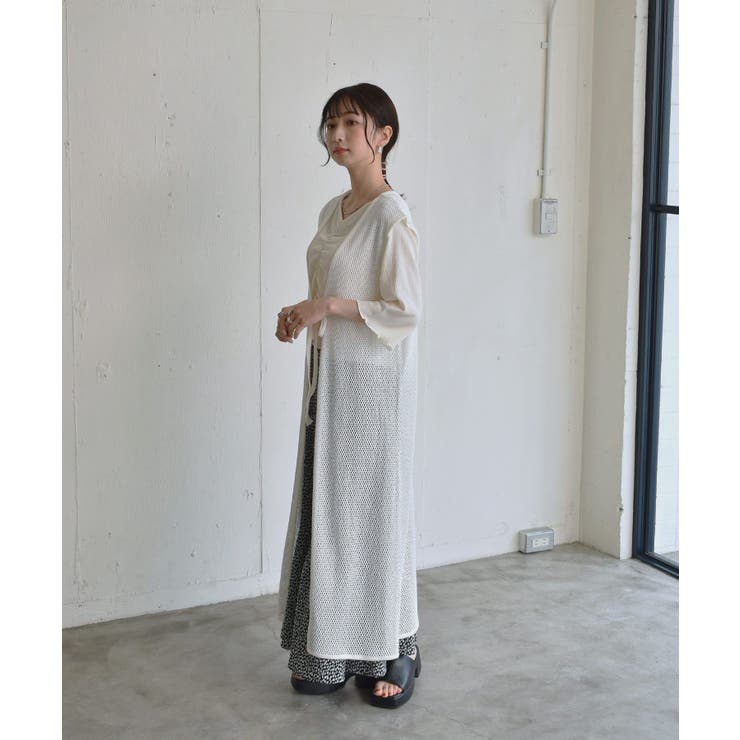 2WAYメッシュロングベスト[品番：RTGW0005472]｜RETRO GIRL（レトロ