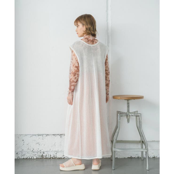 2WAYメッシュロングベスト[品番：RTGW0005472]｜RETRO GIRL（レトロ