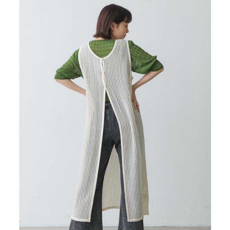2WAYメッシュロングベスト[品番：RTGW0005628]｜RETRO GIRL（レトロ