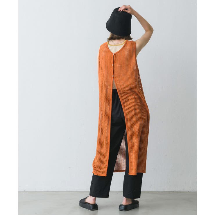 2WAYメッシュロングベスト[品番：RTGW0005628]｜RETRO GIRL