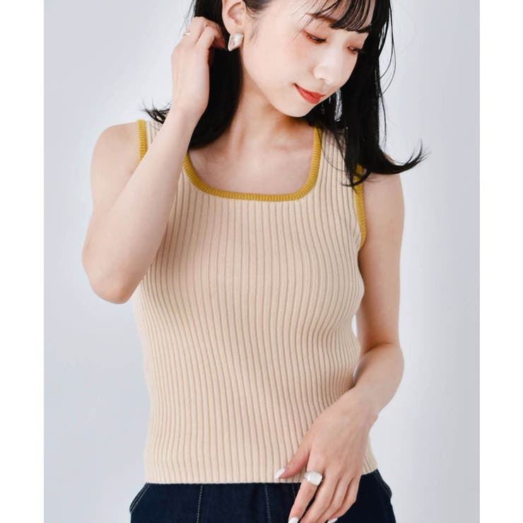 WHT4 | アソートリブニットタンク | RETRO GIRL