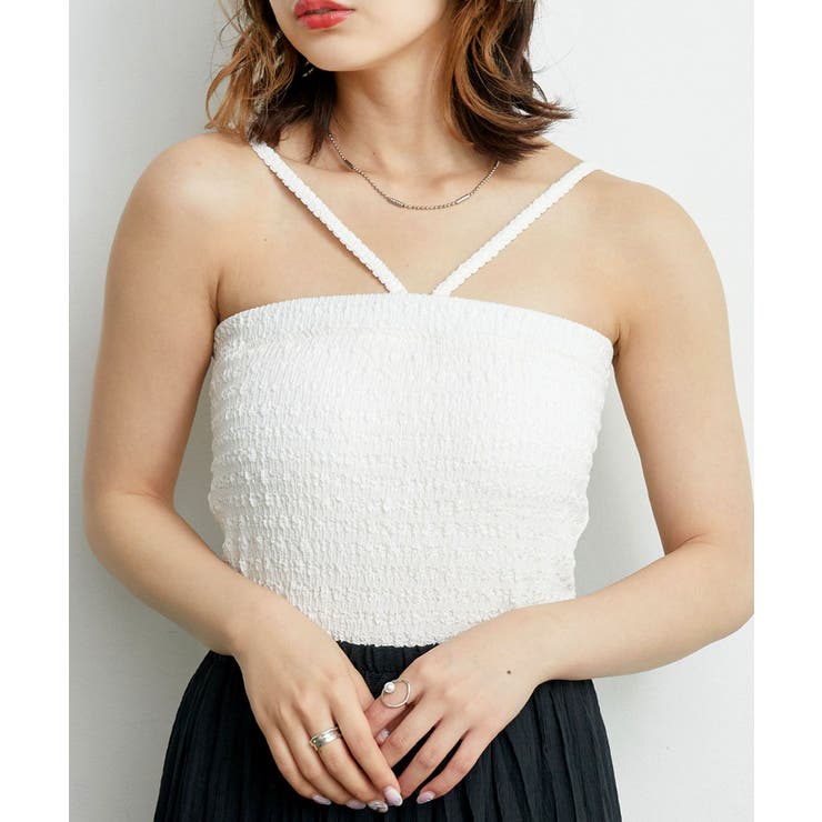 WHT1 | シャーリングキャミソール | RETRO GIRL