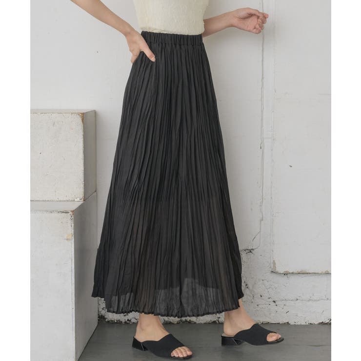 BLK1 | ワッシャープリーツSK | RETRO GIRL