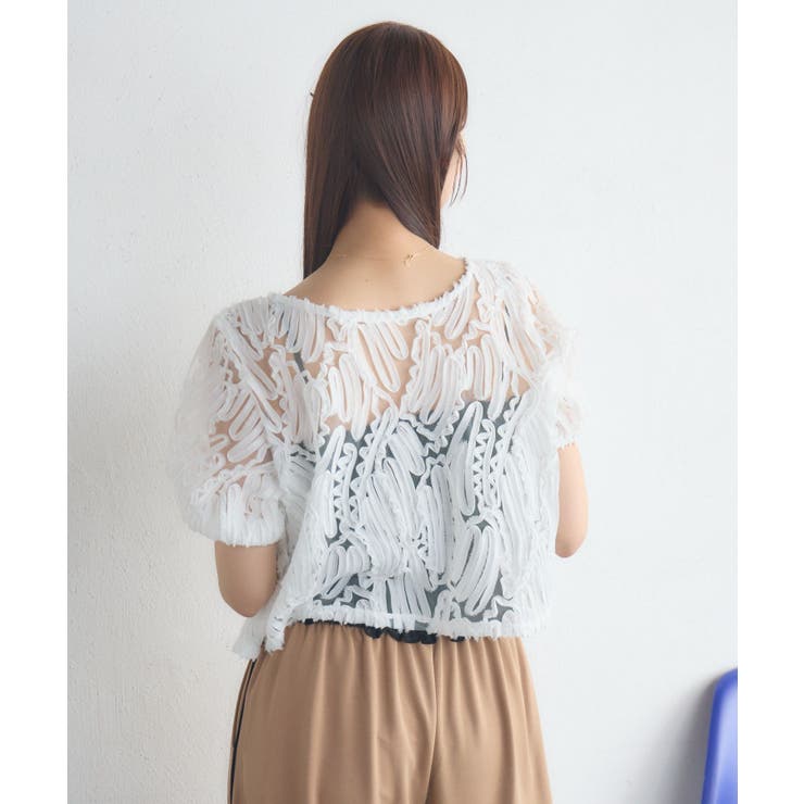 パフ袖オーガンジーBL | RETRO GIRL | 詳細画像9 