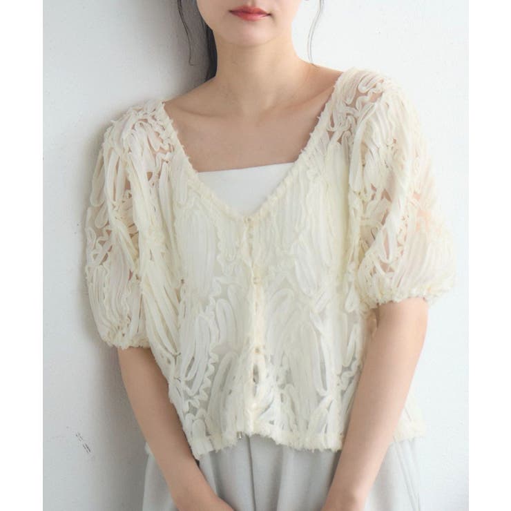 WHT4 | パフ袖オーガンジーBL | RETRO GIRL