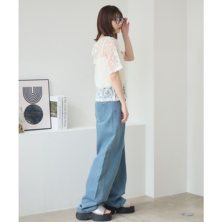 刺繍レース半袖CT | RETRO GIRL | 詳細画像11 