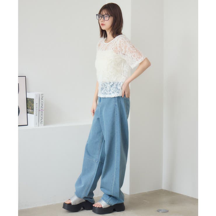 刺繍レース半袖CT | RETRO GIRL | 詳細画像12 