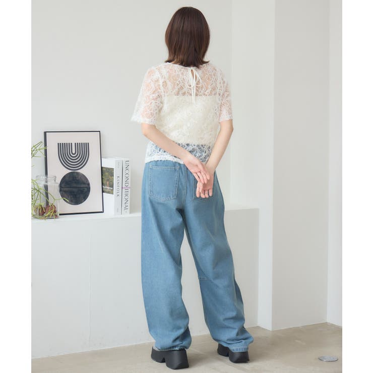 刺繍レース半袖CT | RETRO GIRL | 詳細画像13 