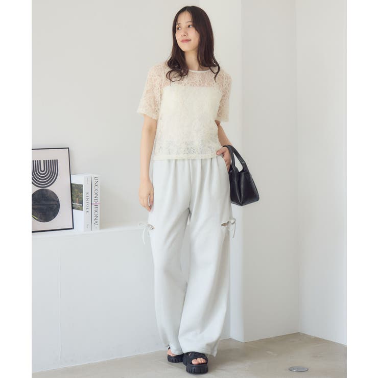 刺繍レース半袖CT | RETRO GIRL | 詳細画像2 