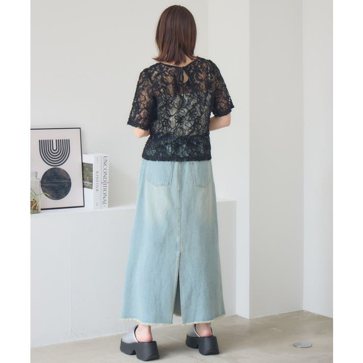 刺繍レース半袖CT | RETRO GIRL | 詳細画像21 