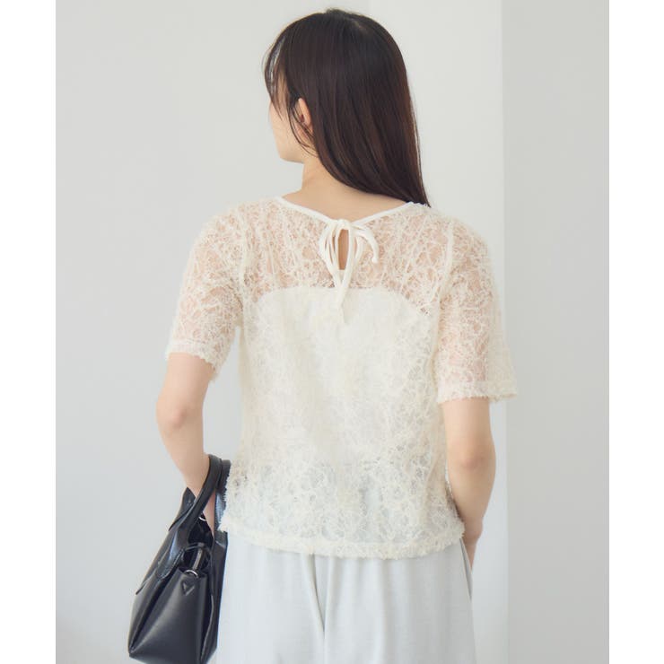 刺繍レース半袖CT | RETRO GIRL | 詳細画像9 