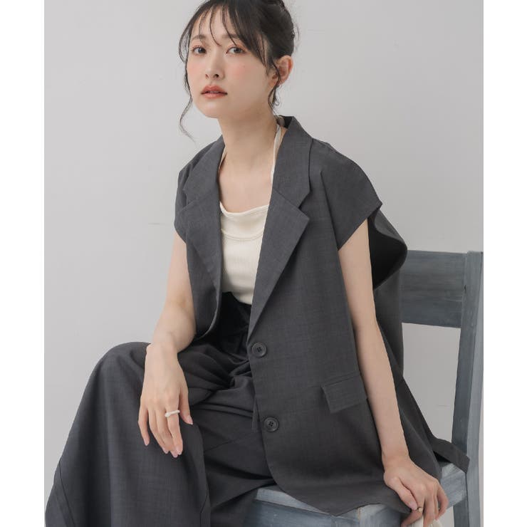 GRY1 | テーラードベスト | RETRO GIRL