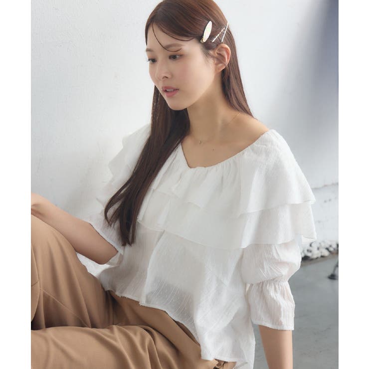 WHT2 | コットンレース襟フリルBL | RETRO GIRL