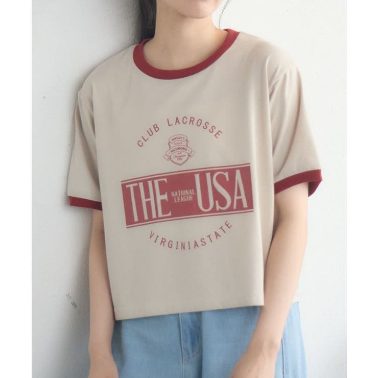BEG0 | ロゴプリントリンガーTEE | RETRO GIRL