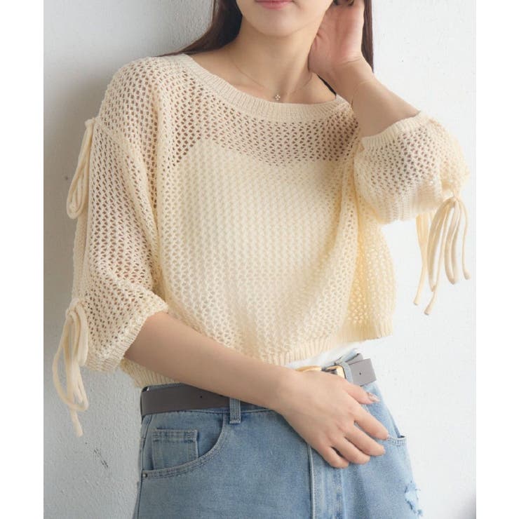 WHT4 | 肩スリットメッシュNT | RETRO GIRL