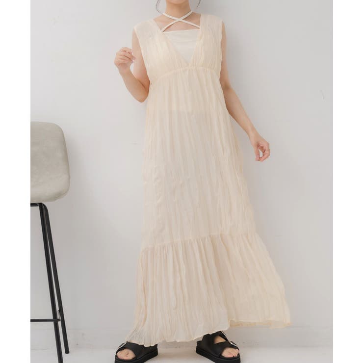 WHT4 | ワッシャーノースリOP | RETRO GIRL