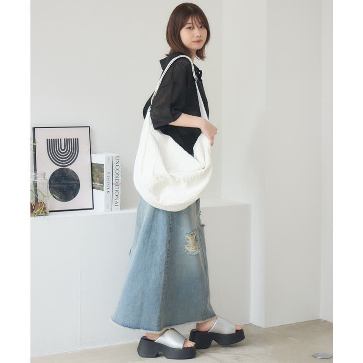 ペイズリー柄メッシュカーデ | RETRO GIRL | 詳細画像12 